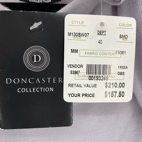 Doncaster Collection Wool Blend Boatneck Sweater Lavender Medium NWT - Picture 6 of 8